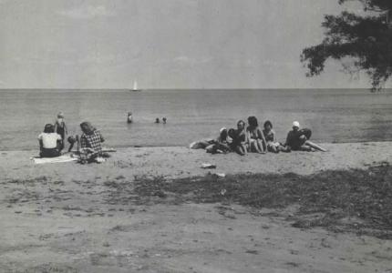 Swimming in Lake St. Clair at the Lake Front Park c.1949
