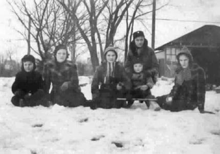 Behind the house at 1686 Anita, looking north, c. 1934.