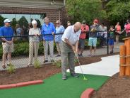 First putt at the grand opening
