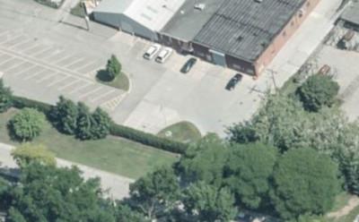 Aerial photograph of Department of Public Works building